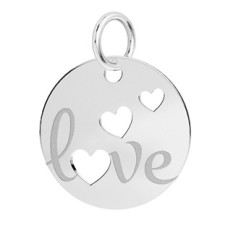 Stříbrný přívěšek kolečko LOVE