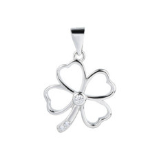 Stříbrný přívěsek čtyřlístek