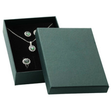 Zelená dárková krabička na soupravu šperků