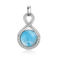 Stříbrný přívěšek s larimarem