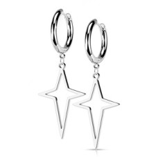 Ocelové náušnice s křížky