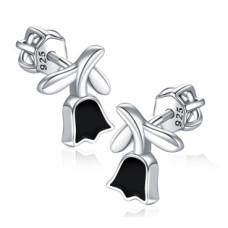 Stříbrné šroubovací náušnice - kytičky