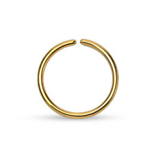 Piercing do nosu - kruh zlacený