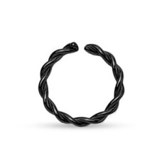 Piercing do nosu - kruh černý