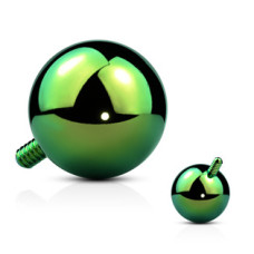 Microdermal - ozdobná část - kulička zelená, 5 mm