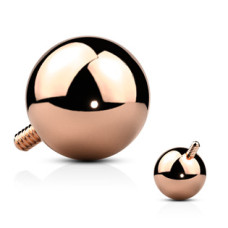 Microdermal - ozdobná část - kulička pozlacená, 4 mm