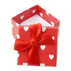 Malá dárková krabička na prsten - červená