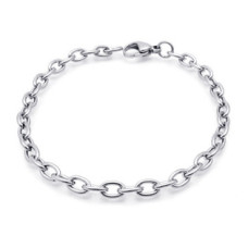 Ocelový náramek vhodný k zavěšení přívěšků