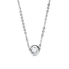 Ocelový náhrdelník se zirkonem