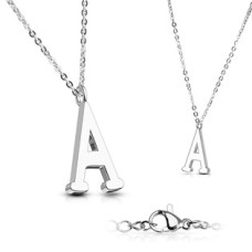 Ocelový řetízek s přívěškem iniciála