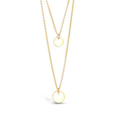 Zlacený ocelový náhrdelník s kulatými přívěsky