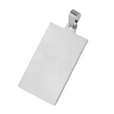 Ocelový přívěšek, obdélníková destička 20 x 33 mm