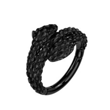 Černý ocelový kruh - helix / cartilage piercing had