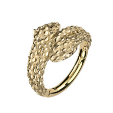 Zlacený ocelový kruh - helix / cartilage piercing had