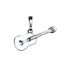 Stříbrný přívěsek kytara