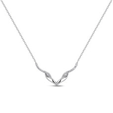 Střibrný náhrdelník dekorovaný zirkony