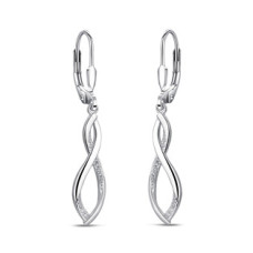 Visací náušnice se zirkony