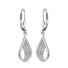 Visací náušnice se zirkony