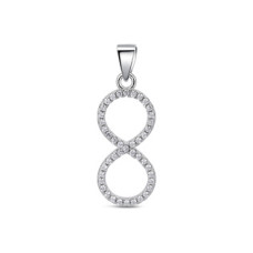 Stříbrný přívěšek nekonečno se zirkony