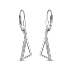 Visací náušnice se zirkony