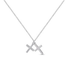 Střibrný náhrdelník s křížky