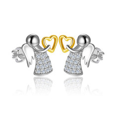 Stříbrné dámské náušnice andělíči