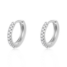 Stříbrné náušnice kroužky se zirkony