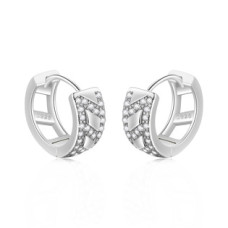 Stříbrné náušnice kroužky se zirkony