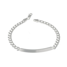 Stříbrný náramek s destičkou