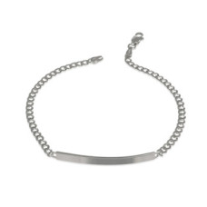 Stříbrný náramek s destičkou