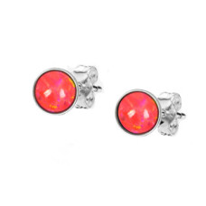 Stříbrné opálové náušnice