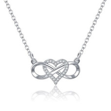 Stříbrný řetízek - srdíčko a nekonečno