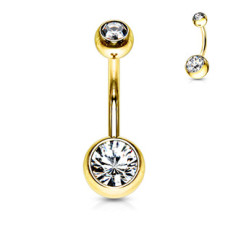 Pozlacený piercing banánek malý