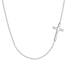 Stříbrný řetízek s bočním křížkem