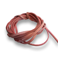 Řezaná kožená šňůrka světle růžová, tl. 2 mm, délka 100 cm