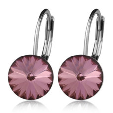 Ocelové náušnice s krystaly Swarovski® ANTIQUE PINK