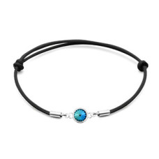 Stříbrný náramek s Crystals from Swarovski® Bermuda Blue