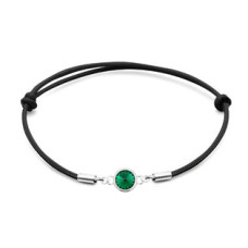 Stříbrný náramek s Crystals from Swarovski® Emerald