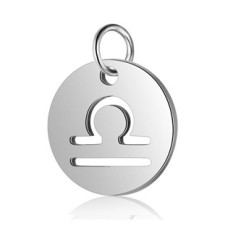 Drobný kulatý ocelový přívěšek - znamení horoskopu