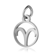 Drobný kulatý ocelový přívěšek - znamení