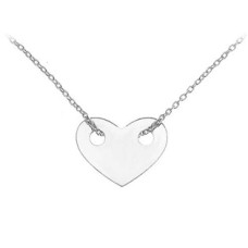 Minimalistický stříbrný náhrdelník se srdcem