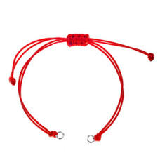 Červená voskovaná šňůrka na výrobu náramku 