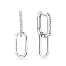 Stříbrné náušnice s moissanity