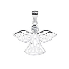Stříbrný přívěšek andílek se zirkonem