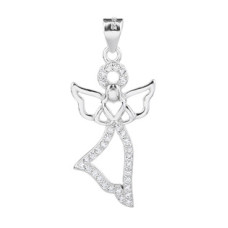 Stříbrný přívěšek andílek se zirkony