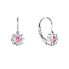 Stříbrné náušnice dětské kytičky