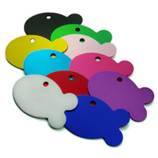 Hliníková psí známka ryba