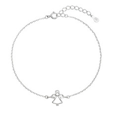 Stříbrný náramek andělíček se zirkony