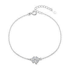 Dámský stříbrný náramek čtyřlístek