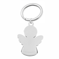 Ocelový přívěsek na klíče - andělíček